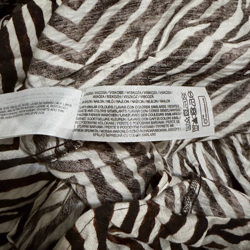 Primark Brown and Cream Zebra Print Midi Dress - Picture 3 of 10